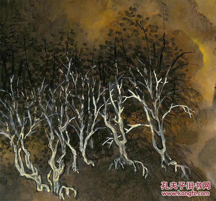 近现代-王迦楠-写意画-69x69cm高仿真水墨复制品 名人字画 装饰 山水