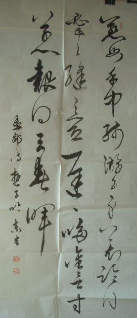 王东升参展精品书法【133厘米x66厘米】12
