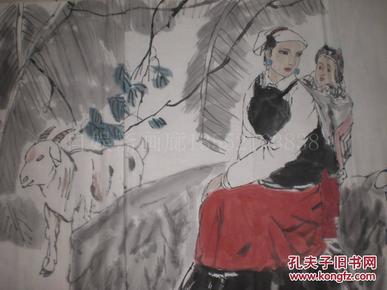 画家.张鸿飞.彝乡夏月.60*98