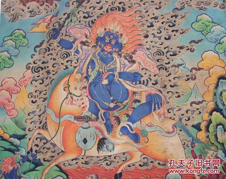 【珍藏】★★★【藏传佛教】★★★高清绢布唐卡★★★【骑马