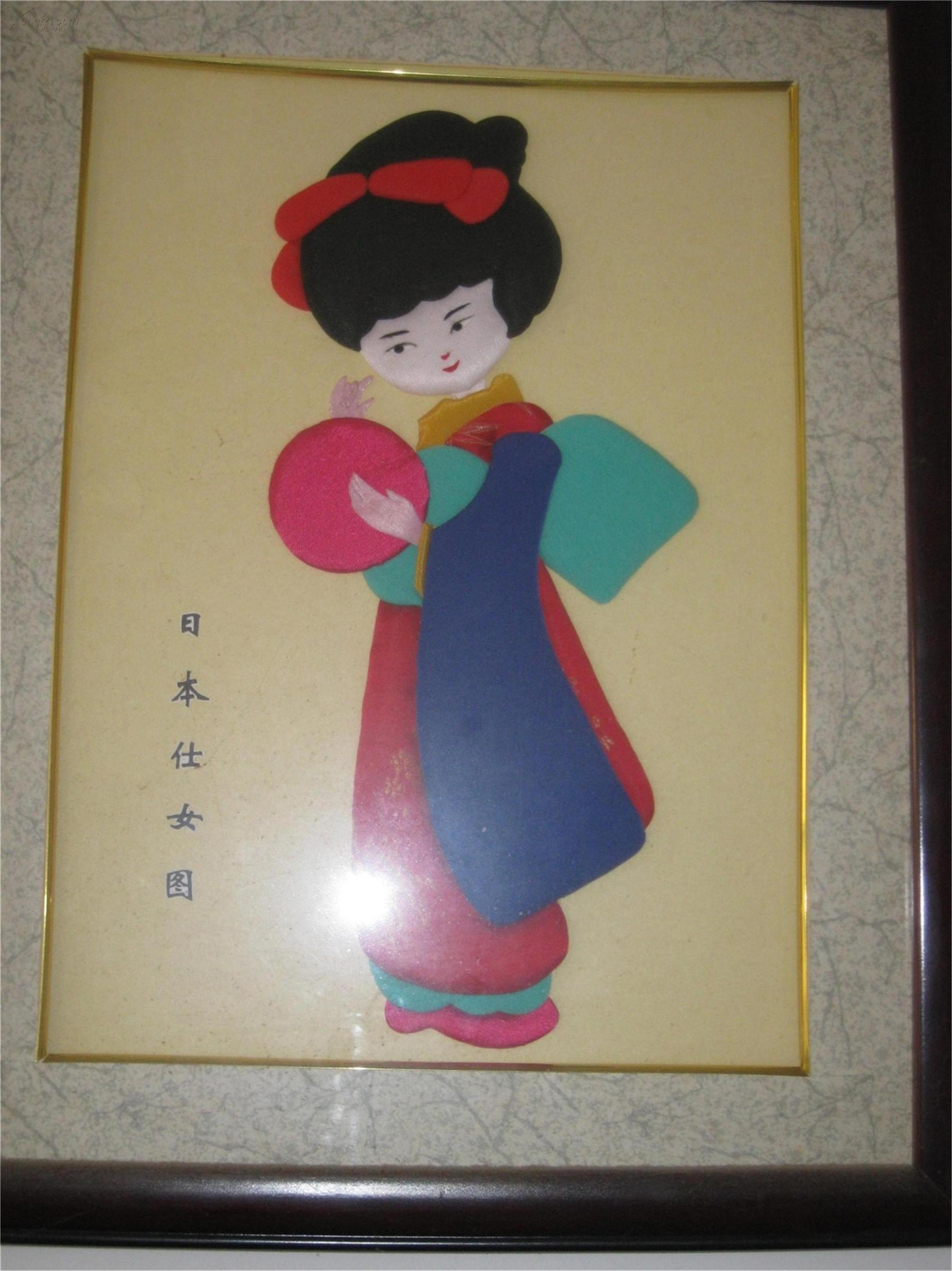 布贴画《日本仕女图》
