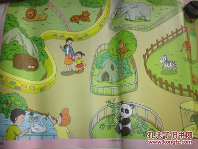 小学英语教学挂图(图4-7):动物园(尺寸:75x52厘米)