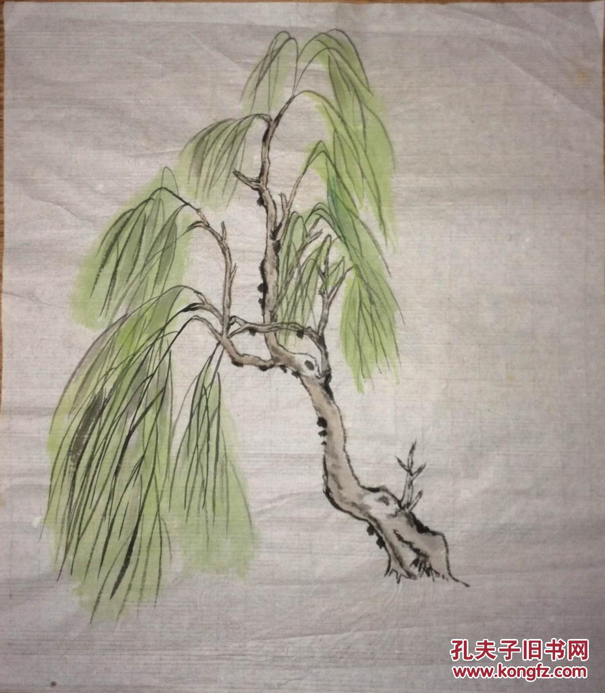 手绘真迹国画:无款《柳树》