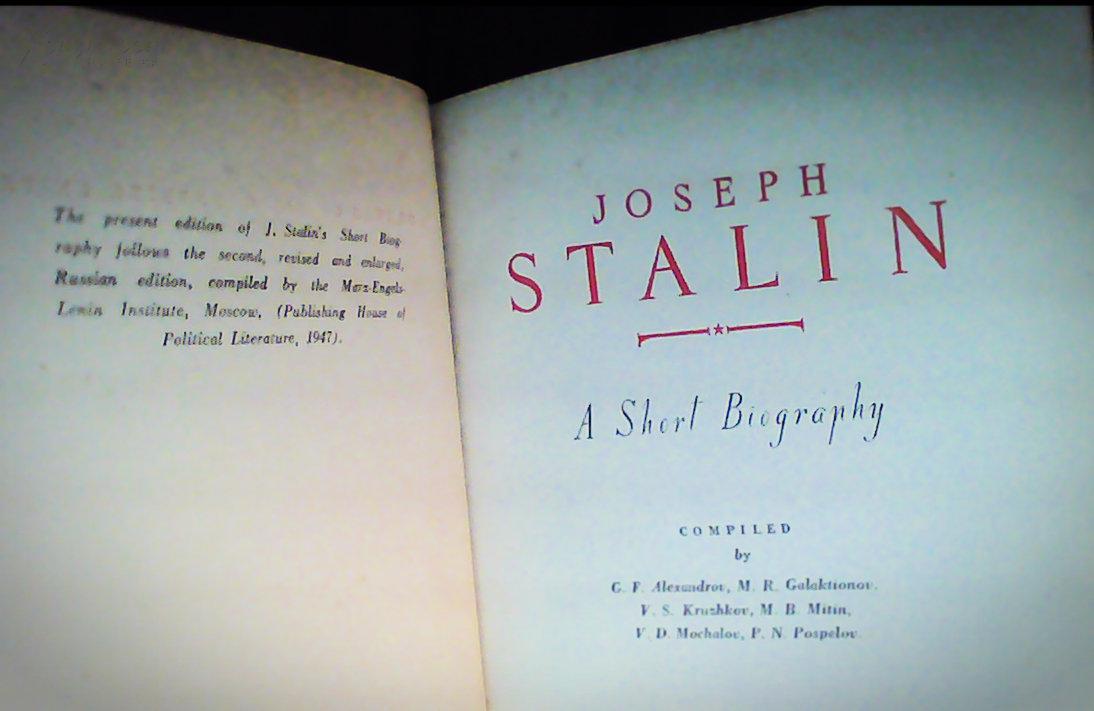 硬精装珍本英文原版多图 斯大林传 joseph stalin 1947年