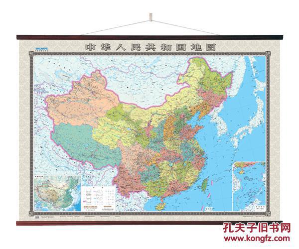 【图】中国地图挂图_价格:258.00_网上书店网站_孔图片