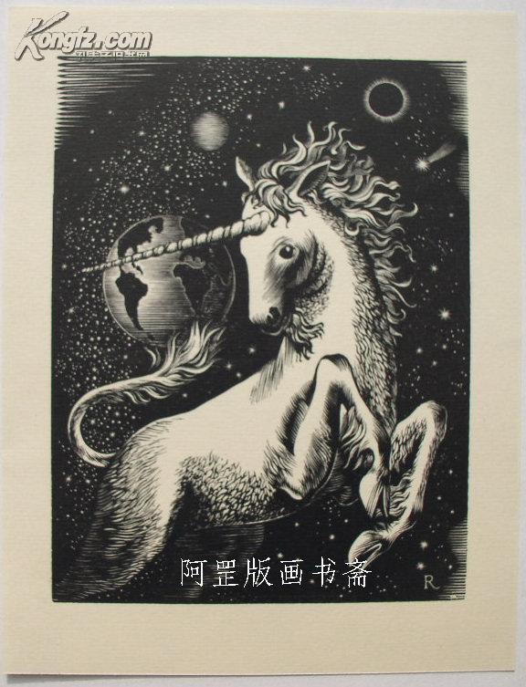 荷兰早期木版画木刻独角兽_孔夫子旧书网