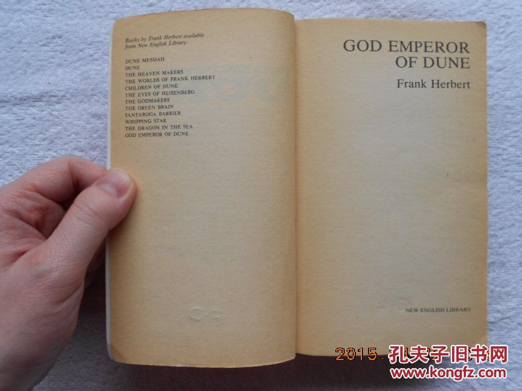 god emperor of dune(沙丘神皇/弗兰克·赫伯特,英文原版,美国new