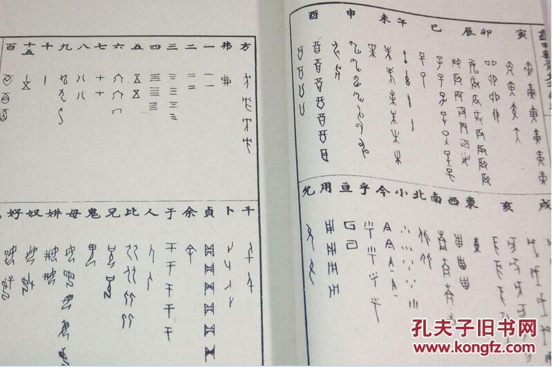 稀少本甲骨文专著《龟甲兽骨文字》 一函两册