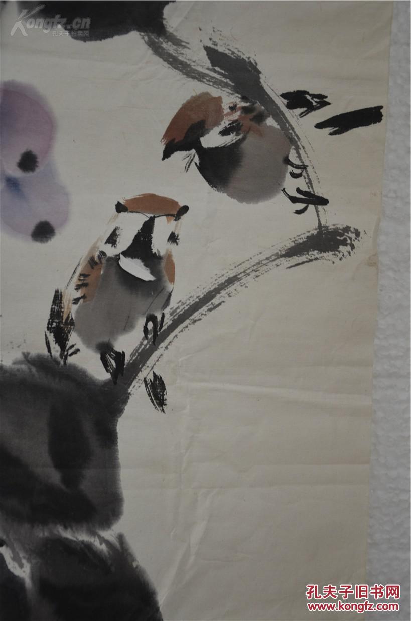 保真迹:北京画院专业画家,国家一级美术师,教授王培东《花鸟》