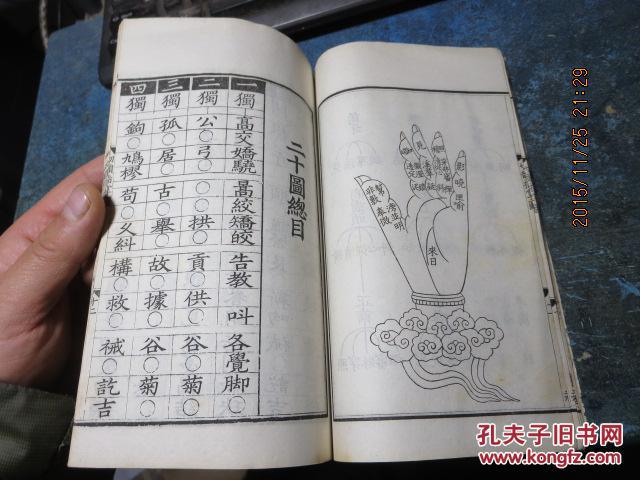 线装书140 切韵指掌图一册全【光绪九年石印】