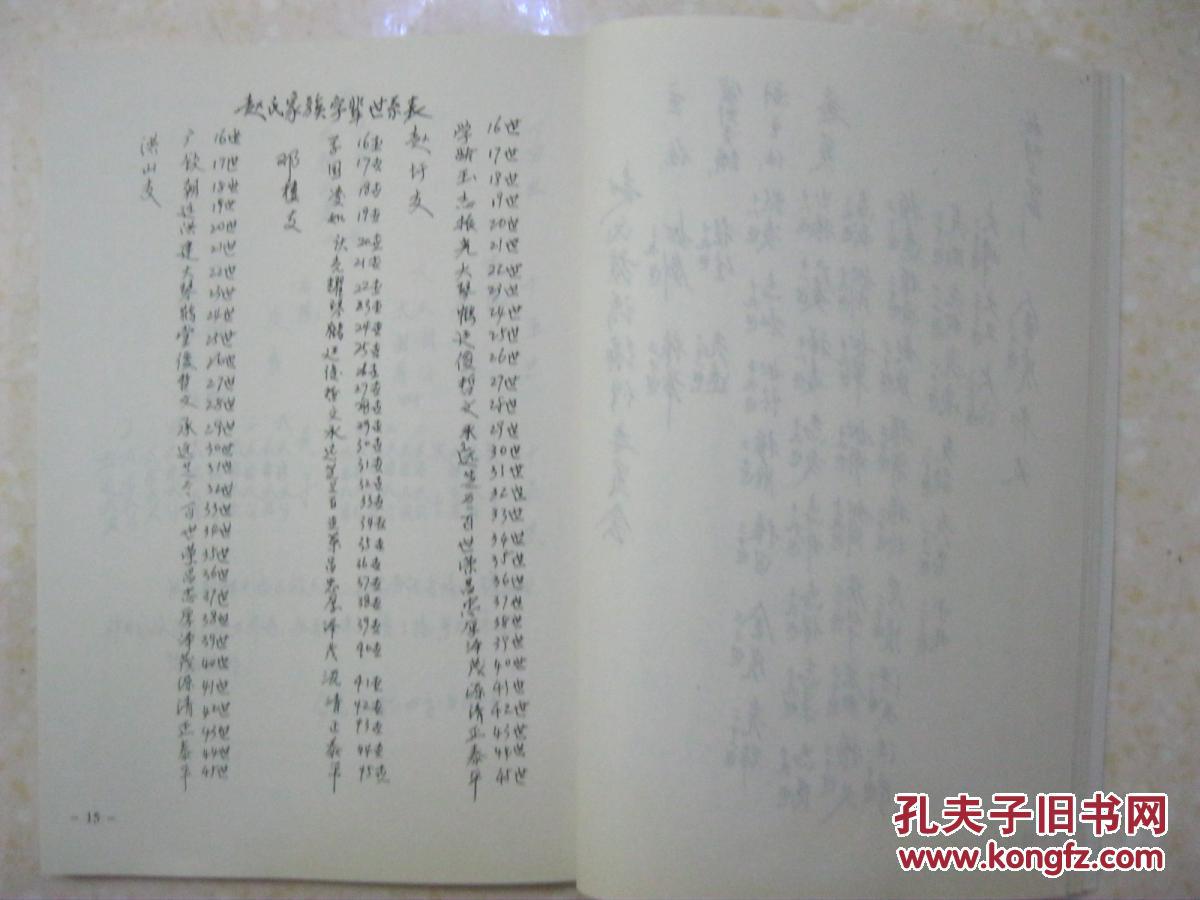 赵氏家谱(琴鹤堂.居住于江苏省徐州市铜山区赵圩,赵庄,邓楼及洪山.