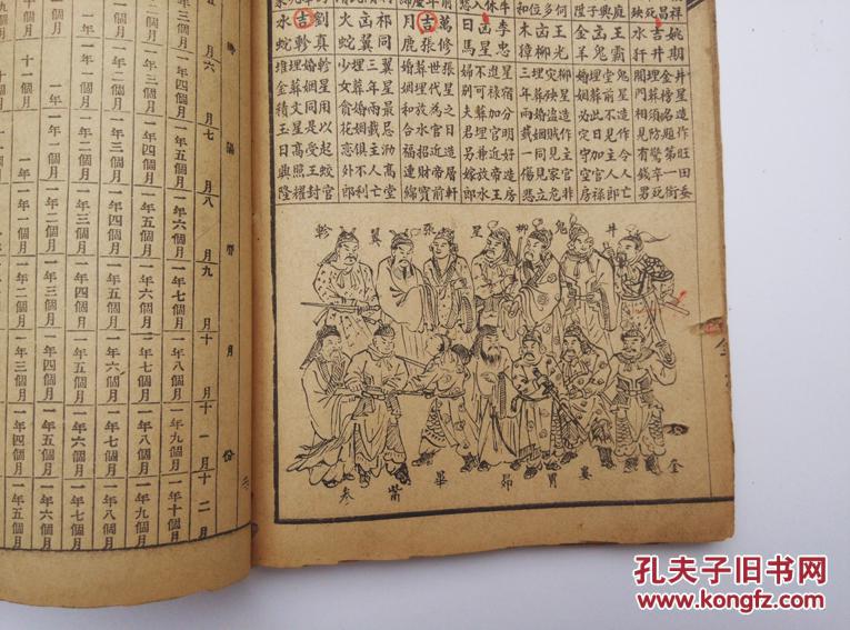 民国插图版【老黄历】涉及天文历书,手相八卦,辟邪灵符等很多已失传的