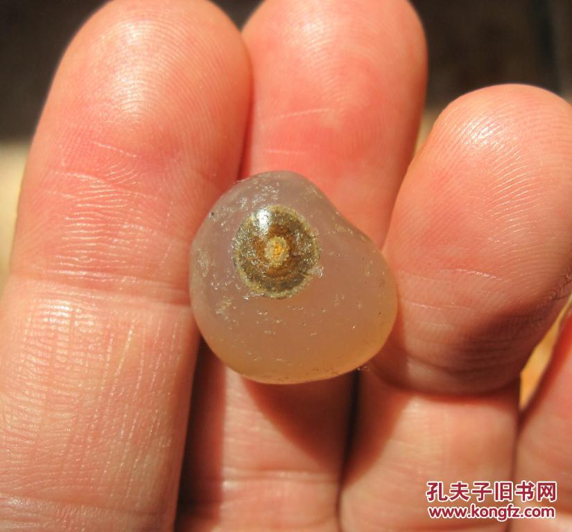 天然奇石戈壁石玛瑙石眼睛石珠子手玩石挂件礼品收藏品:二目圆睁