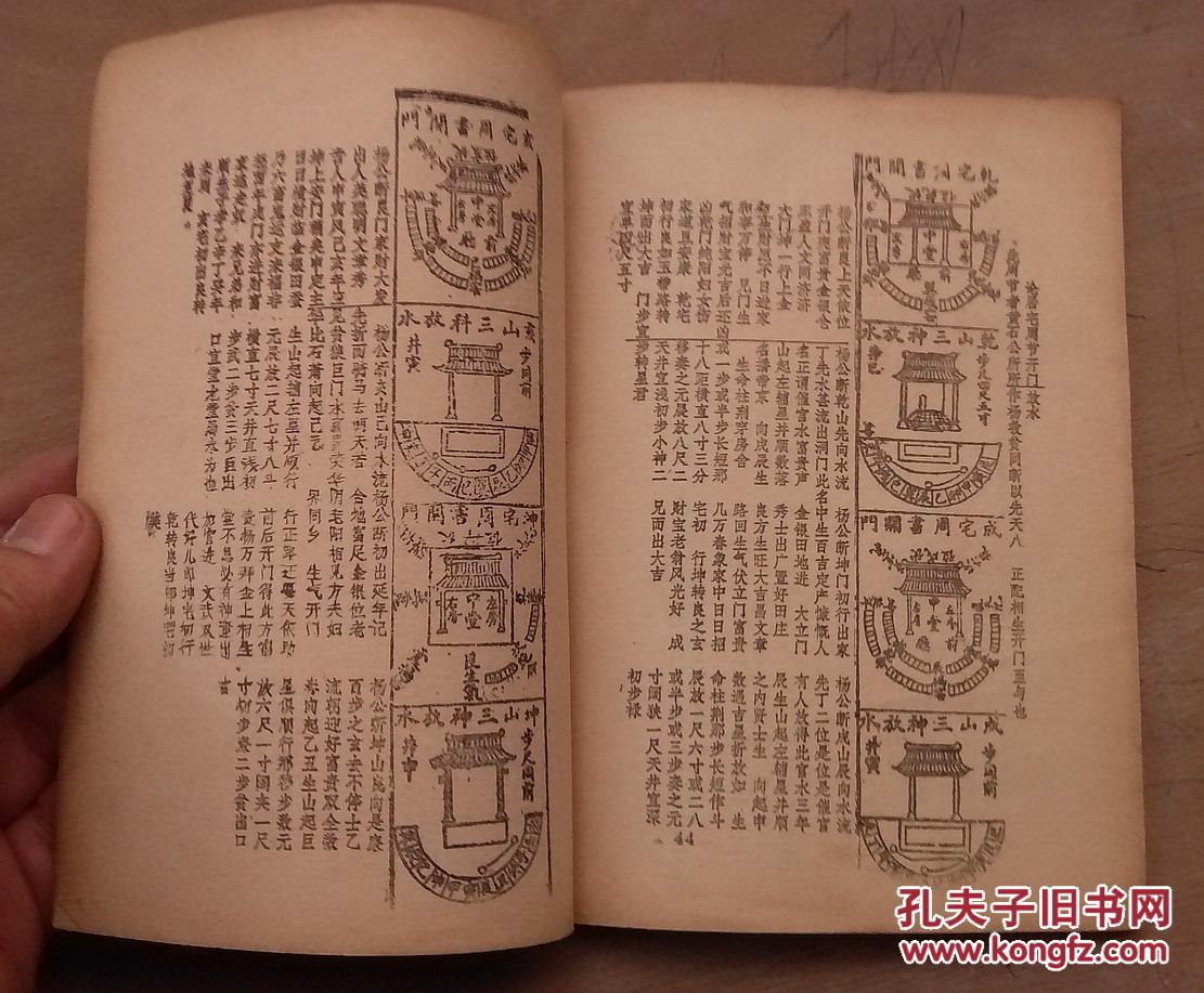 地理宝鉴缔座(民间印本,宝镜图,二十四山,开门放水,六