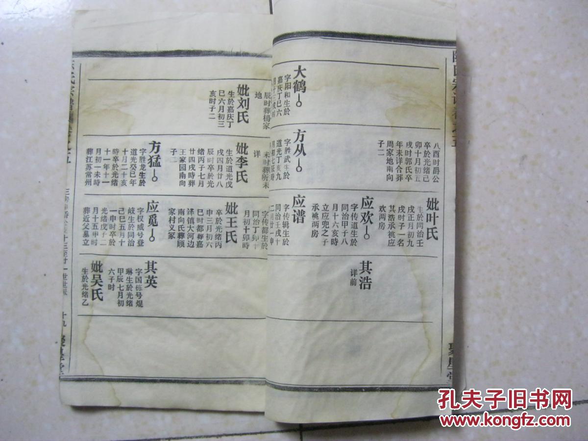 义门陈氏宗谱(存3本即卷四,卷五,卷十二.湖北武汉市新洲区一带.