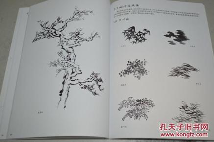 包邮 千姿百态的山水云树国画基础教程 写意山水花鸟 中国画技法