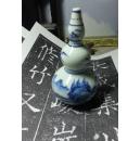 青花瓷 手绘葫芦瓶 可做桌摆件 砚滴使用