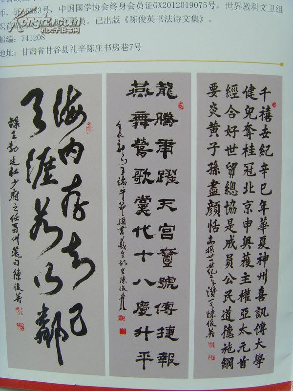 陈俊英(陈子雄):《陈俊英书法集 当代国学十八家系列名家图册》(中国