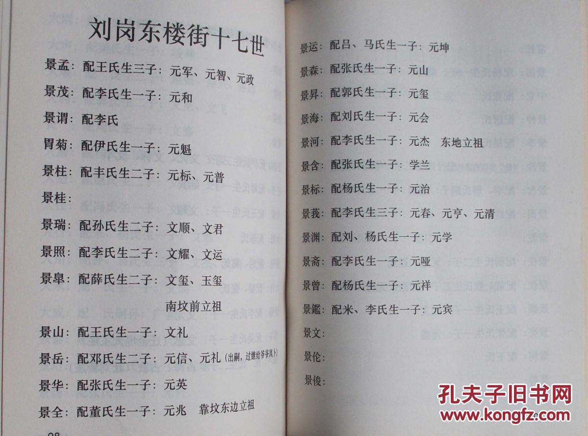 刘氏族谱【山东菏泽刘岗 等】 521