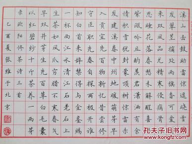 北京张维硬笔书法作品