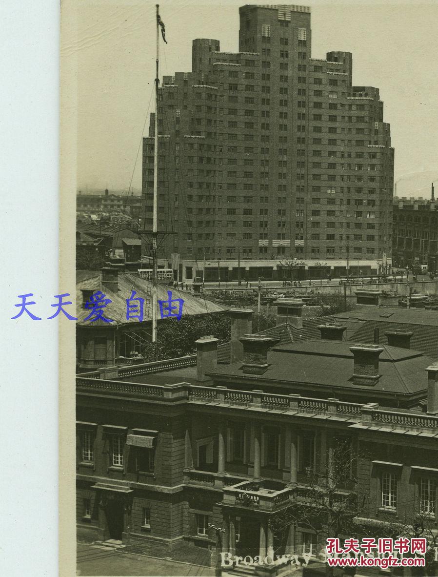 民国上海外白渡桥北侧的百老汇大厦, 以及附近租界大量建筑,这个角度