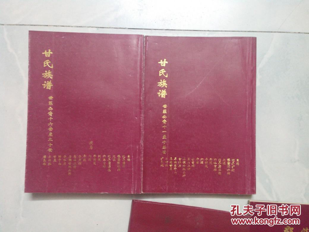信宜市.粤桂清公支系 甘氏族谱.