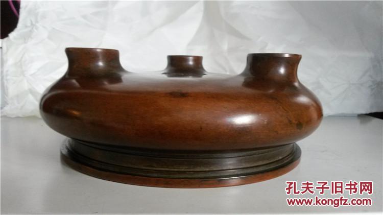 【图】当代制炉名家陈巧生款(三足铜炉)_收藏者