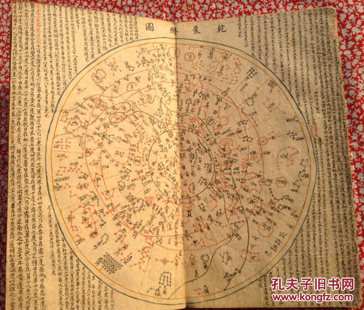 图】{{博物馆级藏品古代天文学善本!}} 清代早期岐左高山子稿本天文图
