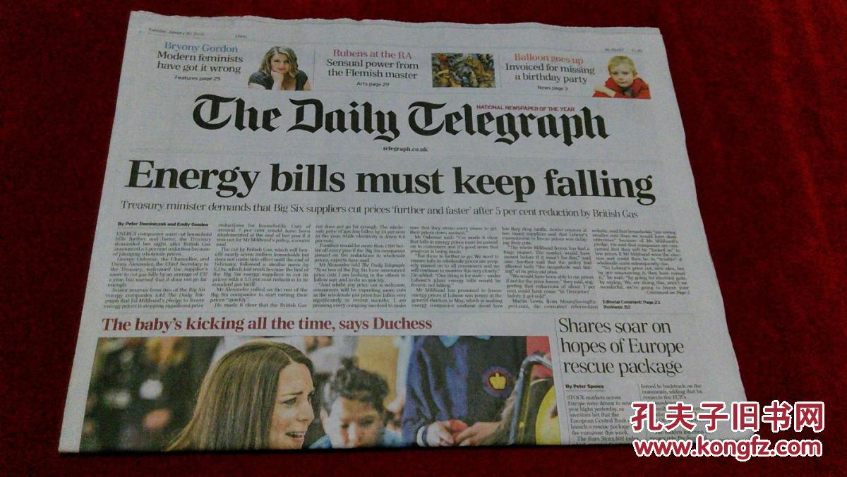 The Daily Telegraph,reuters the daily telegraph 每日电讯报 2015/01/20 星期二
