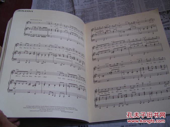 jesus christ superstar【万世巨星,英文版,乐谱内容】