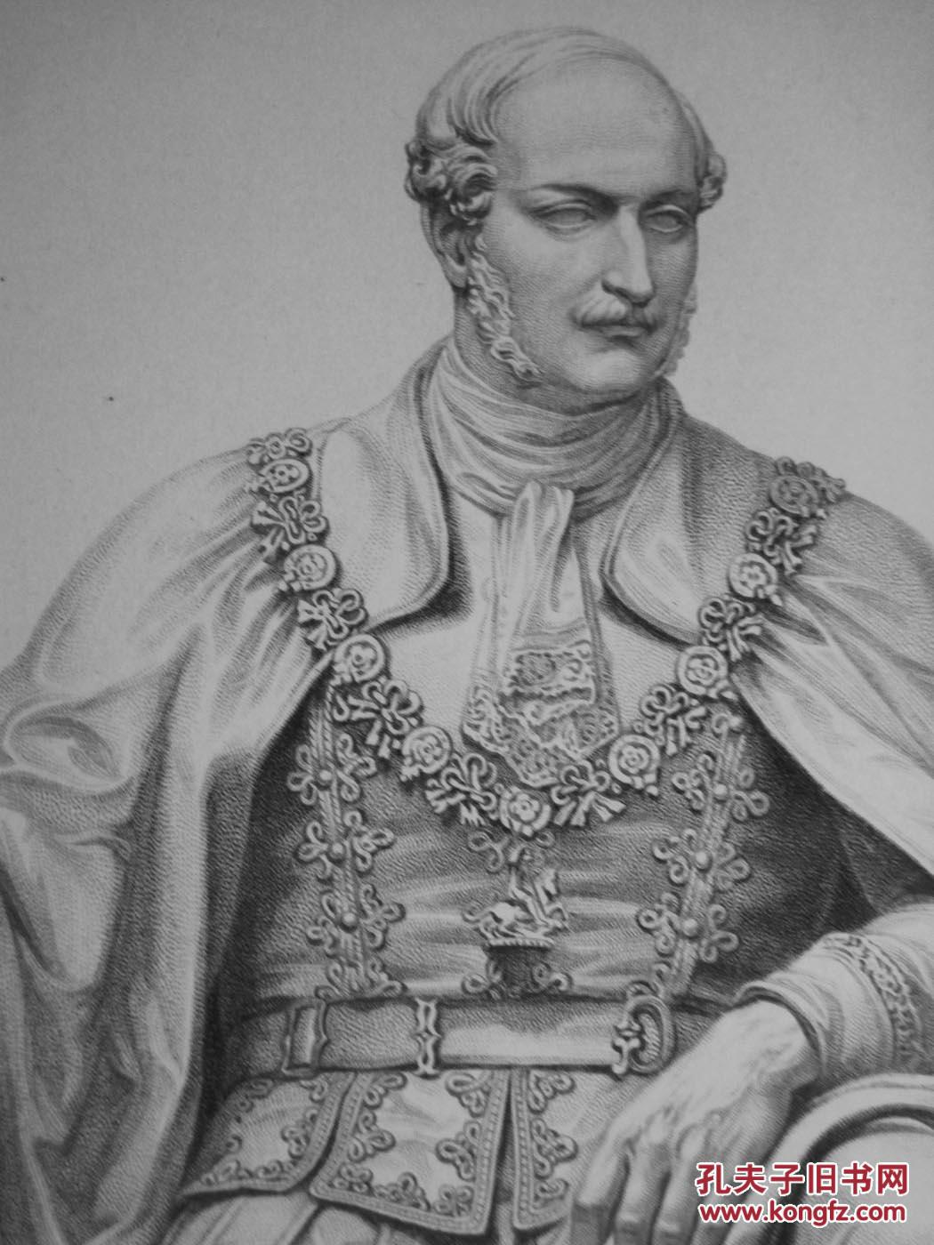 1877年 钢版画 蚀刻版画《 prince albert 》