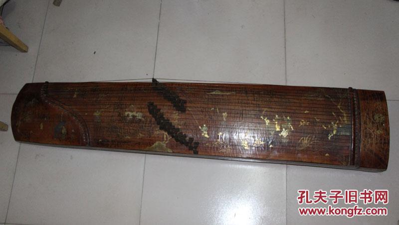 明代 木胎漆器 人物古筝 音质超好