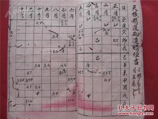 清代抄本占书《大同周堂嫁娶秘诀》一册全 有虫蛀 32页