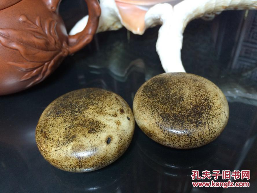 清代民国 老包浆鹿角盘手玩