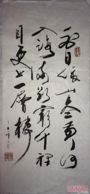 手书真迹书法:傅强草书王之涣《登鹳雀楼》
