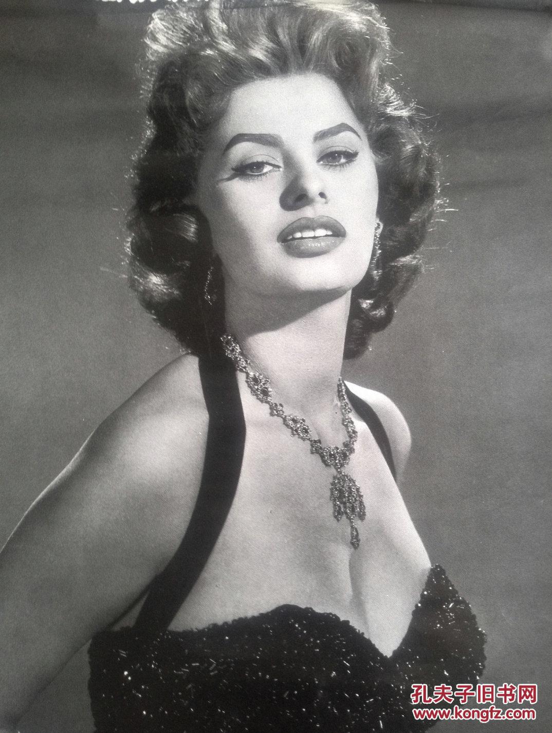 外国电影明星挂历。索菲亚罗兰,单张。1开大幅