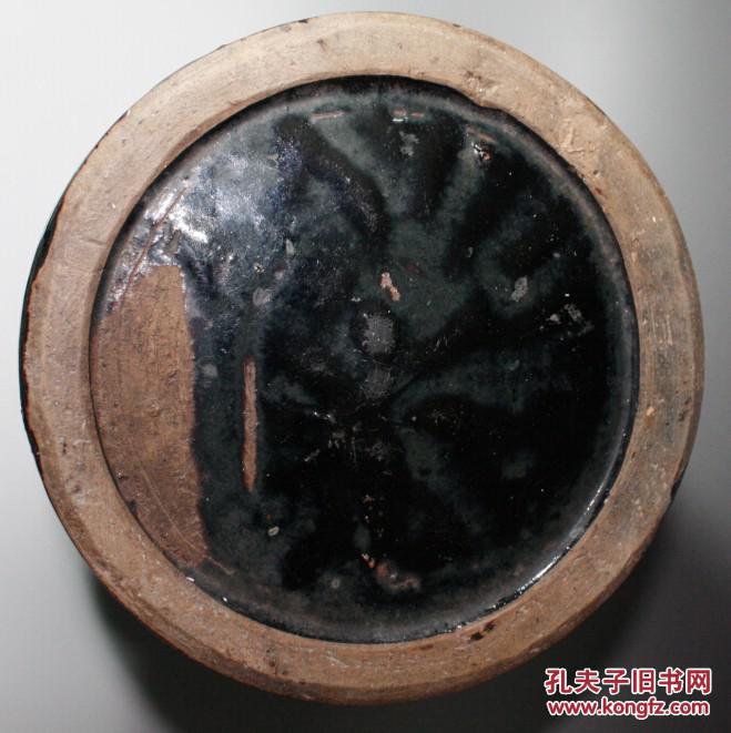 元代乌金釉大壶黑釉茶大壶黑瓷古瓷器收藏