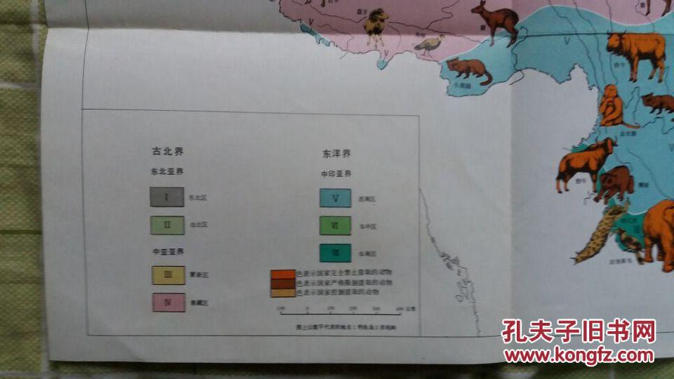 中国珍贵稀有特产动物分布图