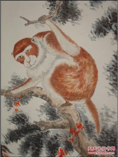 于瑞安4尺国画封侯图 拍品编号:20530579