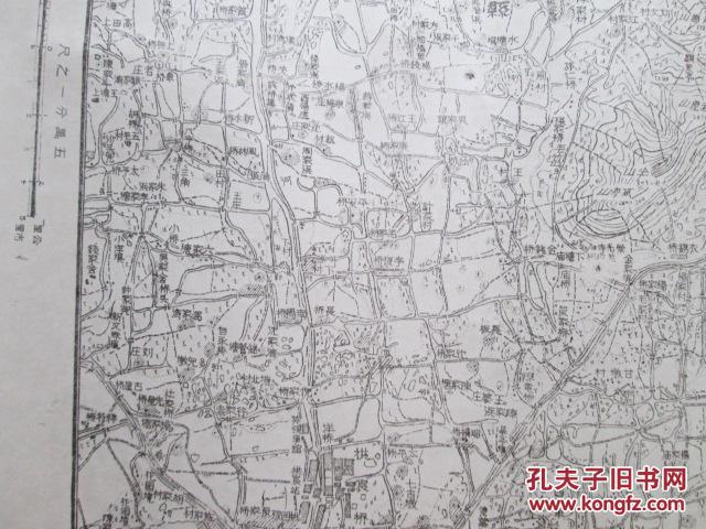 红色收藏华东人民解放军总部测绘室1949年再版地图(浙江拱宸桥)(55cm
