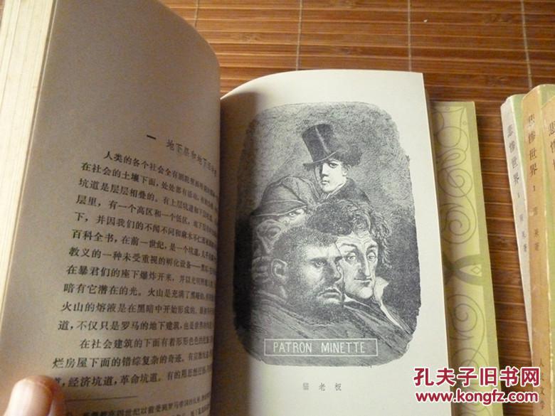 悲惨世界(全五册,大32开本,内页如新,难得的好品书,插图精美)