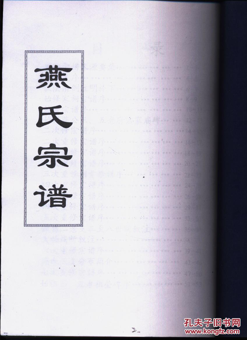 燕氏宗谱 (家谱族谱类 胶版纸印刷 428页大厚册)