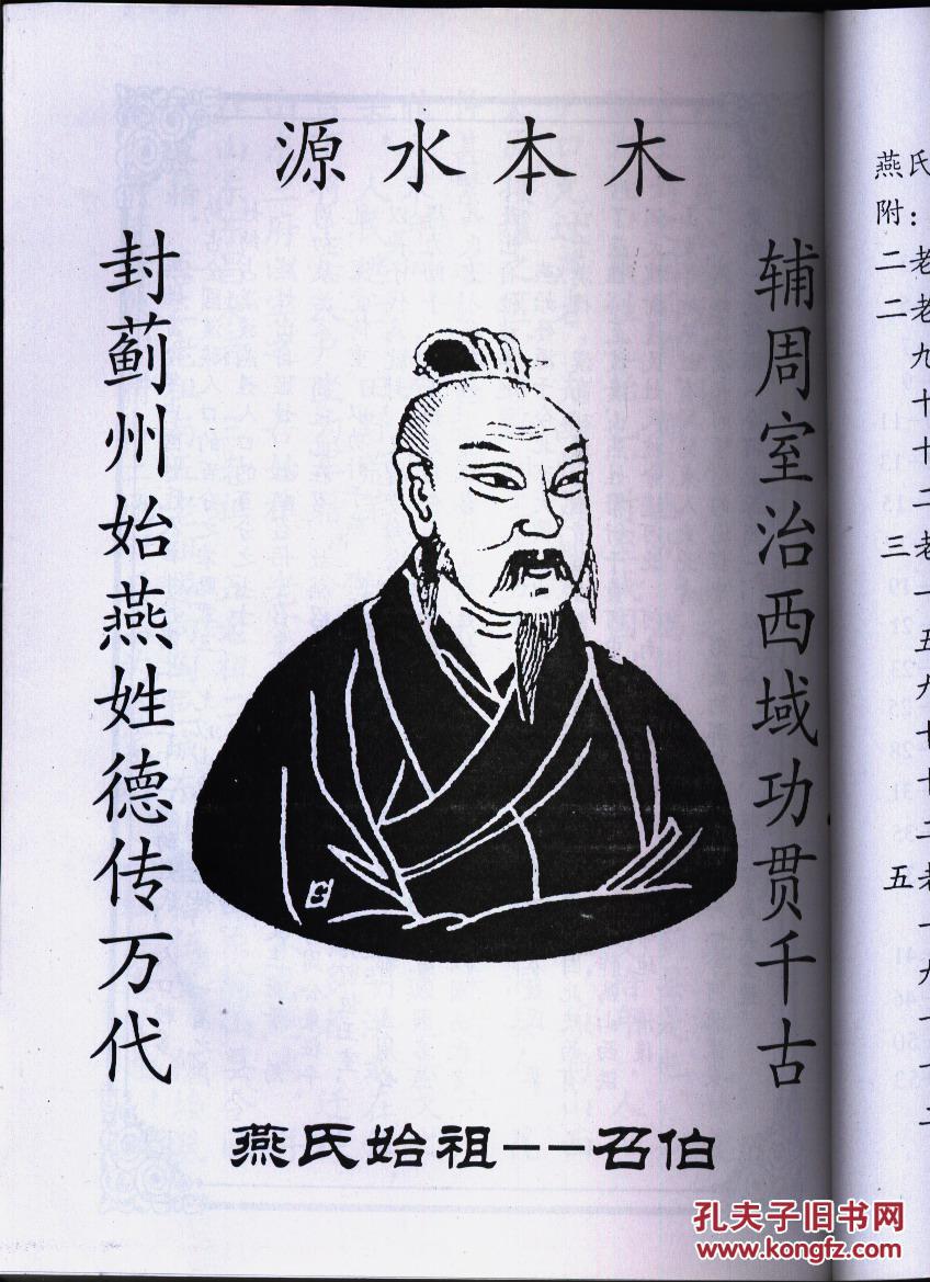 燕氏宗谱家谱族谱类胶版纸印刷428页大厚册