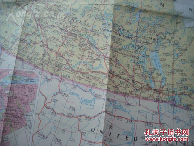 【图】加拿大地图 1991年1版1印 2开独版 封面