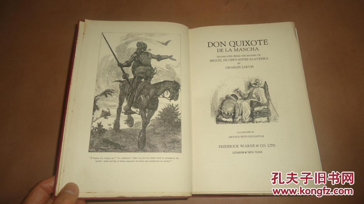 1910年cervantes -don quixote 《堂吉诃德》 houghton 全插图绘本