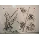 兰、竹  国画2幅 尺寸68/45厘米