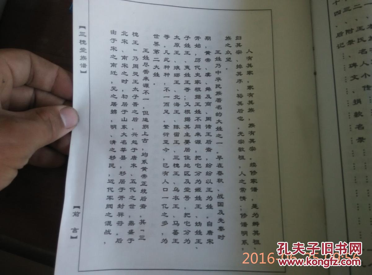 三槐堂王氏支谱