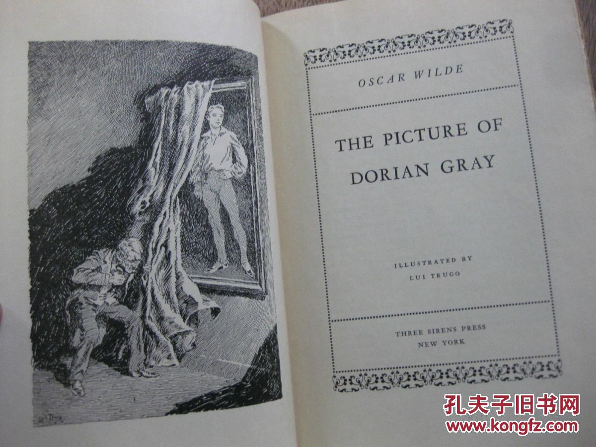 名著1931年纽约出版王尔德作品道林格雷的画像插图24开精装