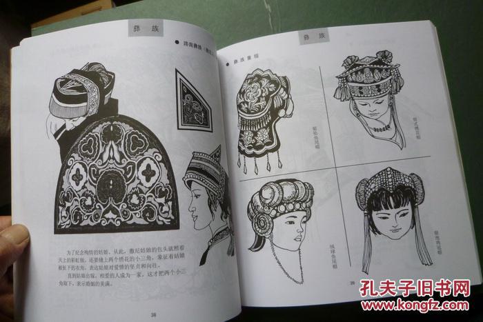 云南少数民族头饰服饰【白描】