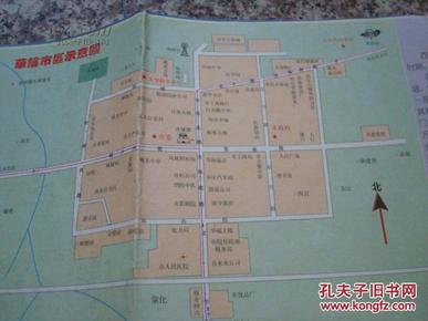 华山导游图 2000年 4开 鲍锋绘画作品—华山全景图,玉泉院和西岳庙图片